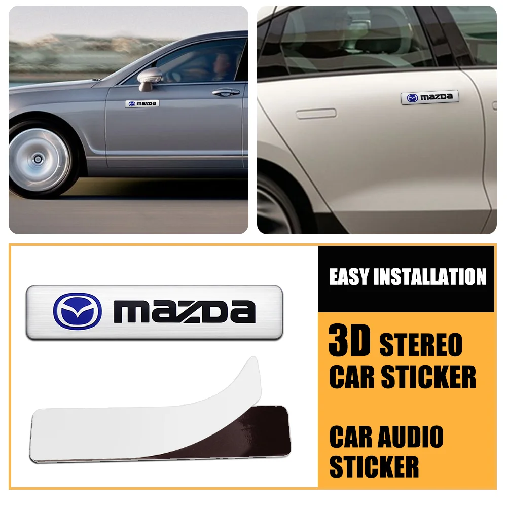 3D Aluminum Car Trunk Body Sticker Auto Modification Accessories For Mazda CX30 Skyactiv 323 626 Angksela MPS Miata RX7 RX8 MS