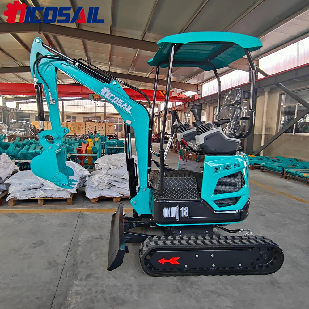 

Nicosail 1.8 Ton Small Digger 3km/h Durable for Small Construction Clearing Loading Unloading Stable Slow-Moving Maneuver