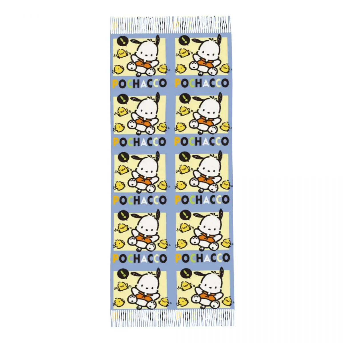 Custom Cartoon Pochacco Disney Kwastje Sjaal Vrouwen Winter Herfst Warm Sjaal Wrap Dames Sjaals