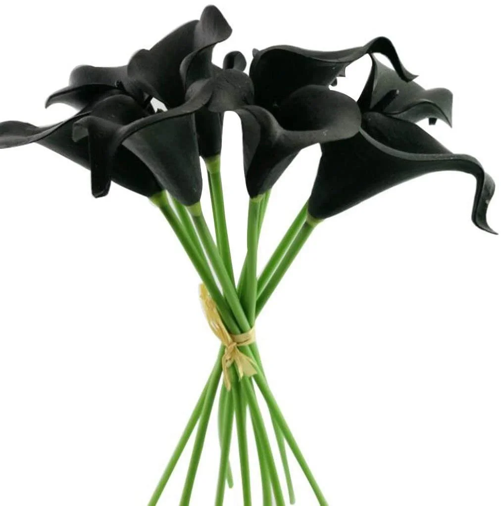 14' Realistische Latex Calla-Lilien-Sträuße Künstliche Frühlingsblumen für Heimdekoration, Hochzeitssträuße und Tischdekoration (10er-Pack) – Detail 10