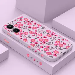 Pink Bellflower Plant Silicone Phone Case For Realme 10 9 9i 8 8i 7 7i 6 Pro Plus C25S C20 C21Y C35 C30 C31 C25 Cover