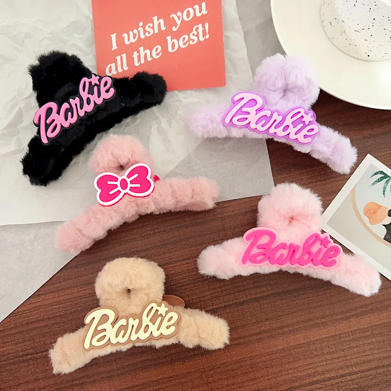 Cute Barbie Hair Clips for Girls Women Headwear Apparel Accessories Hair Bow Heart Shaped Shark Clips Hairpin Crab Gifts