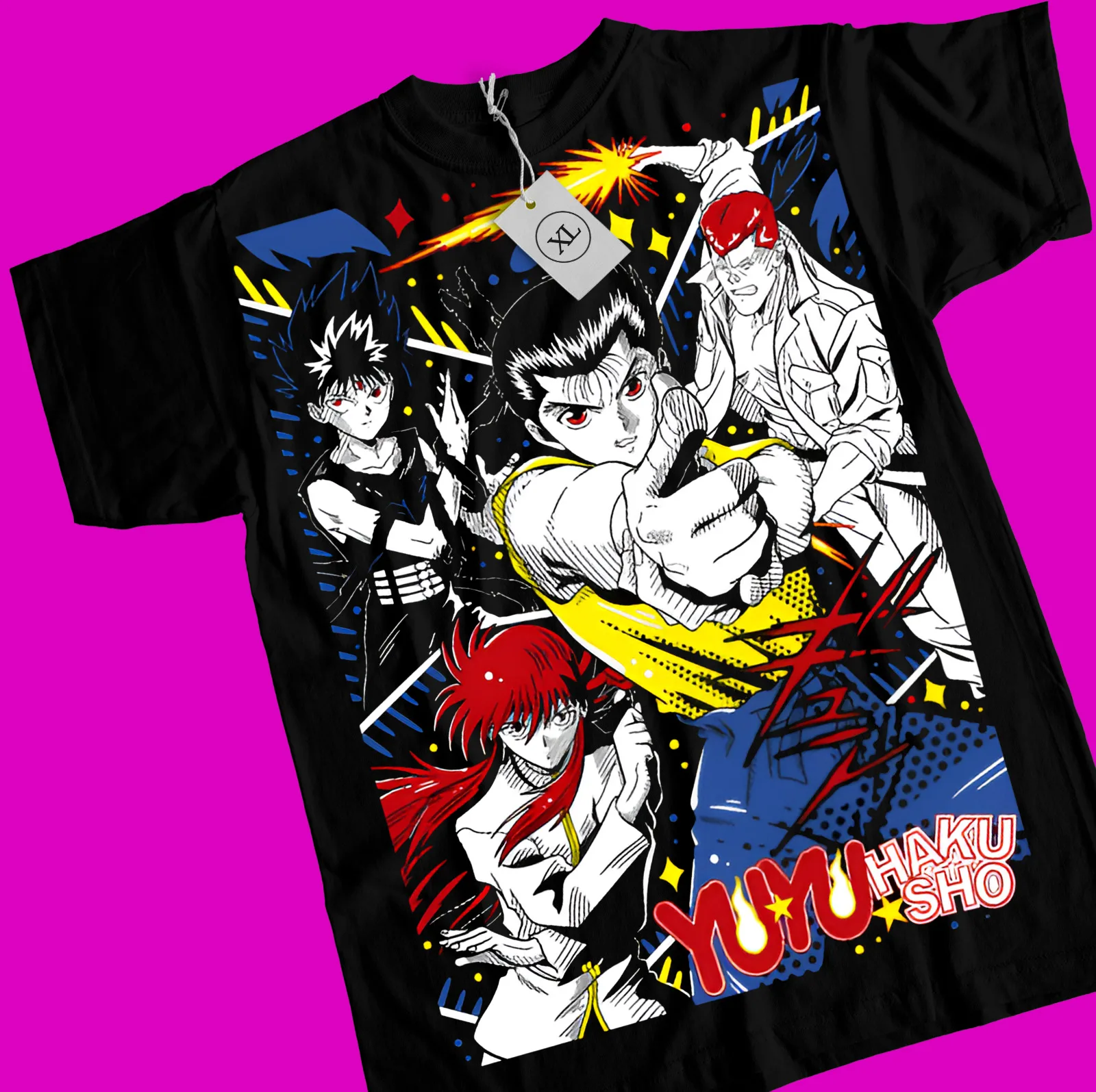 

Yu Yu Hakusho T-shirt, Yusuke, Heil, Kubara, and Kurama Anime T-shirt, All Size