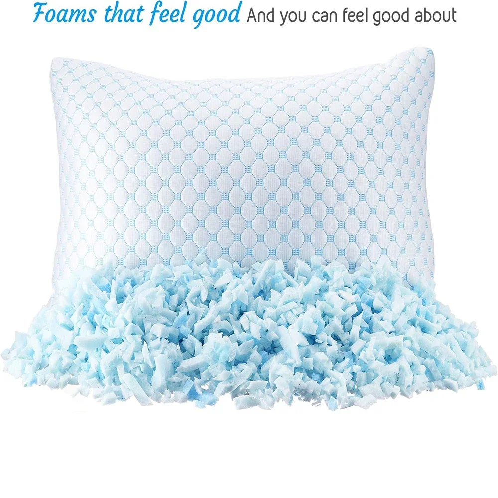 1 Pcs Cooling Pillow, Adjustable Loft Sleeping Pillow, Breathable Queen Pillow, Washable Removable Bed Pillow Cover, Soft Pillow