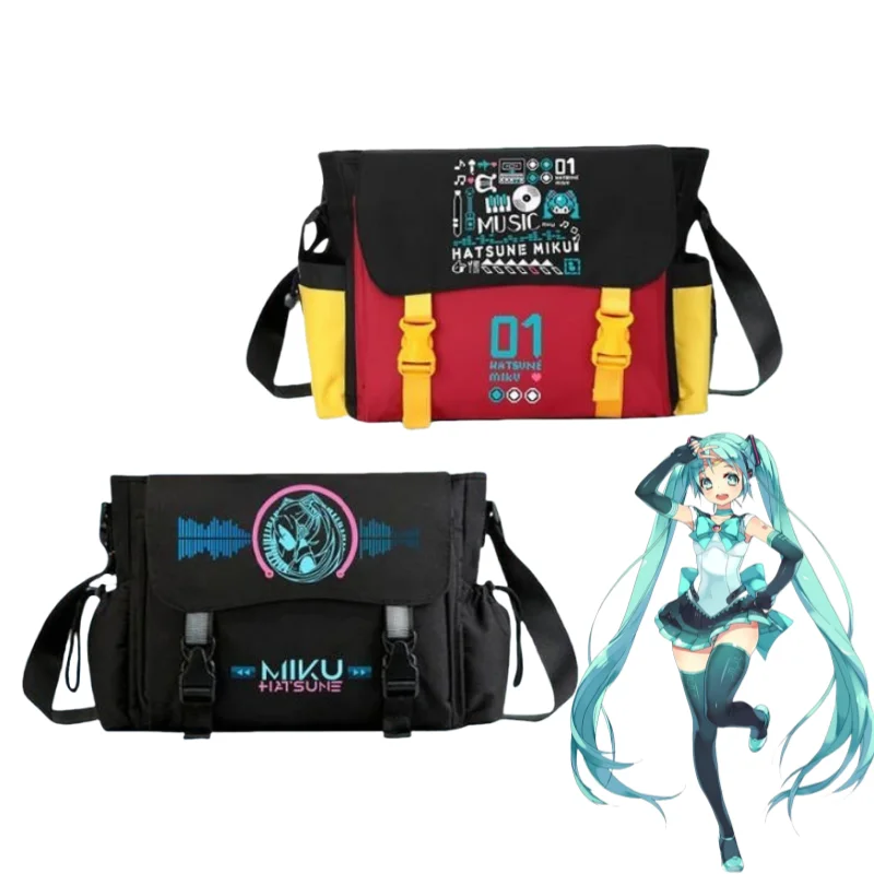 

Hatsune Miku Anime Peripherals Men's and Women's One-Shoulder Large-capacity Backpack Tutorial Bag Crossbody Travel Bag Present