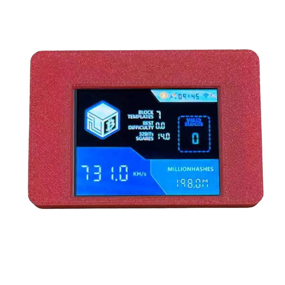 -[T134C Digital]NerdMinerV2NMMiner BTC Solo Miner 735Kh/S 2.8 Inch Smart Touch Screen Upgraded Bitcoin Crypto Miner for Home