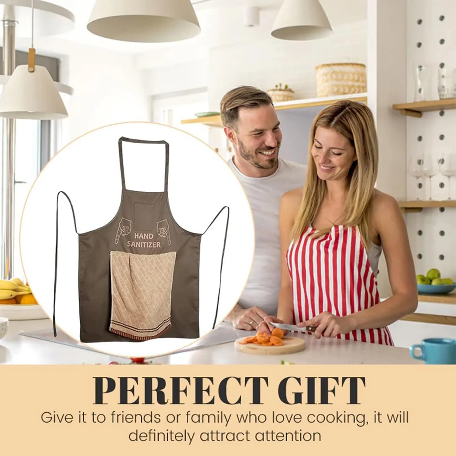 Bachelor Party Prank Apron Surprise Pop Up Pocket Novelty Kitchen Cooking Gift for Men White Elephant Exchange Funny Aprons