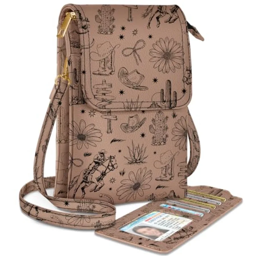 

Miss Adola Small Crossbody Phone Purse for Women - Cute Cell Phone Wallet Leather Cross Body Bags with Card Holder Slot