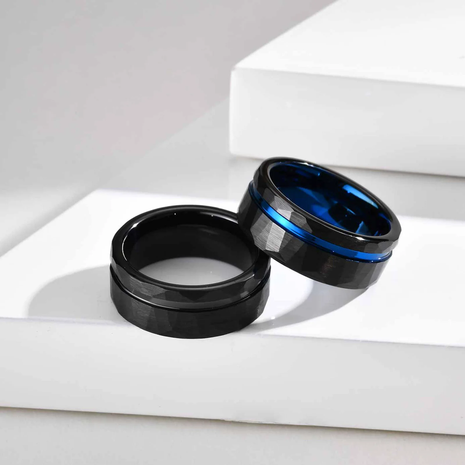 

Tungsten Carbide Black Ring for Men Boys,No Scratch Brushed Surface Tungsten Steel Ring,Stylish Wedding Engagement Ring Gift