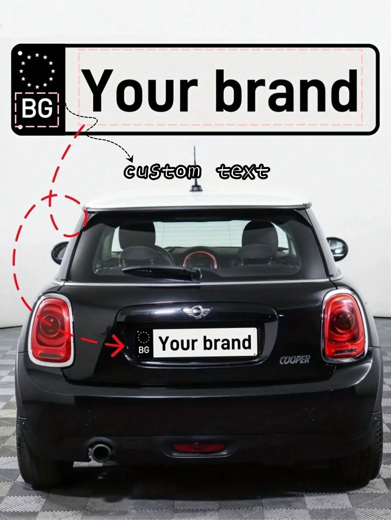 

Personalized Aluminum Letter Sign Waterproof Car Decor Accessory 16x4 Inch