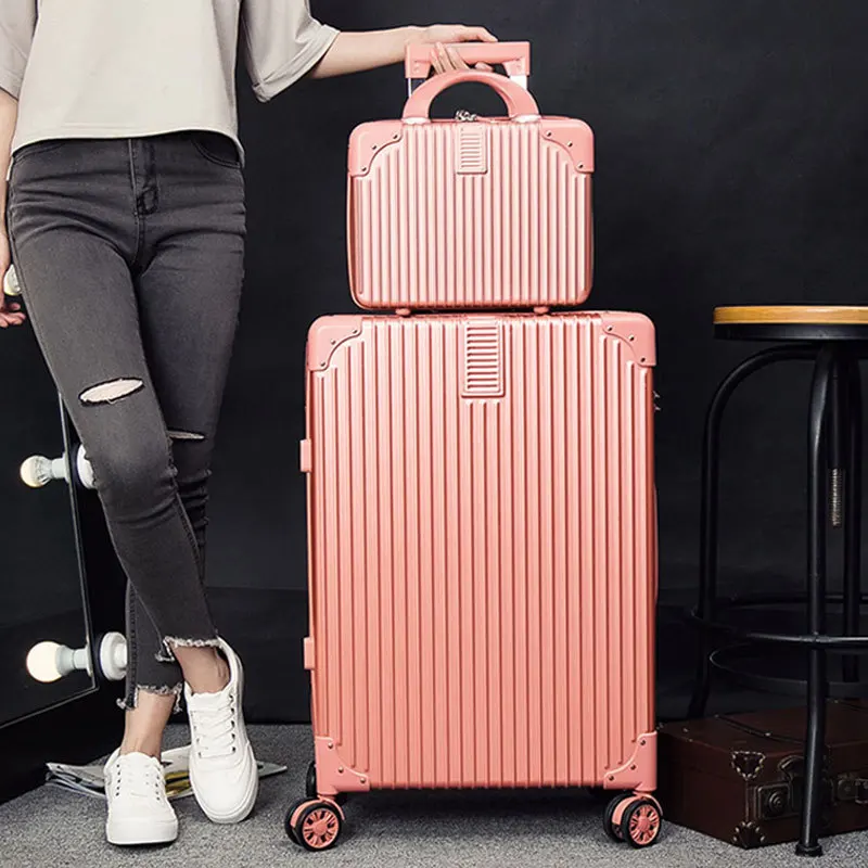 Luggage Suitcase 20-inch  Travel Trolley Cabin Case  Password Suitcase  Zipper  Mother-child Box  Daily Necessities