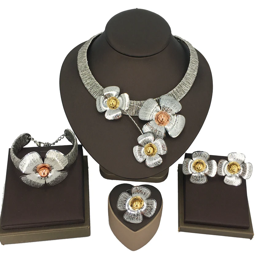 

Yuminglai Dubai Jewelry Sets for Women African Luxury Jewelry Sets Italian Gold Plated Jewelry Sets FHK13496