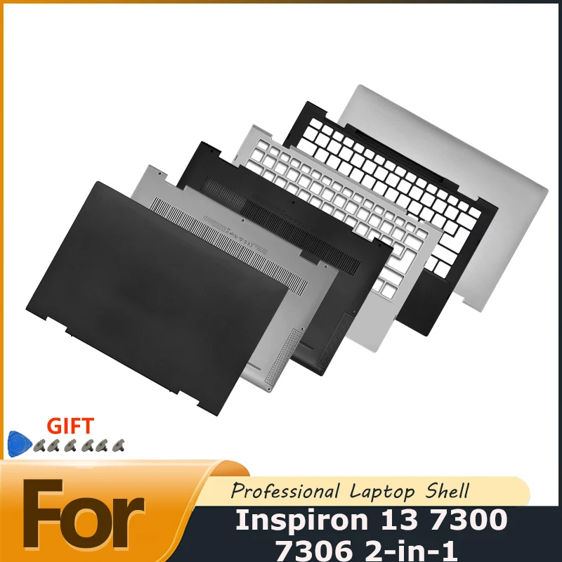 Replacement part for the Screen Back Cover Palmrest Bottom 98%New Laptop For Inspiron 13 7300 7306 2-in-1
