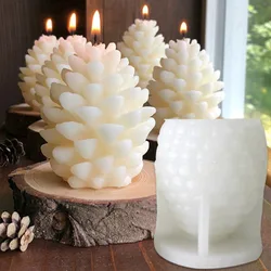 3d Tannenzapfen Kerze Silikon form DIY Multi kavität Pinienkerne Harz Seife machen Set Schokoladen kuchen Eisform Weihnachts dekor Geschenk