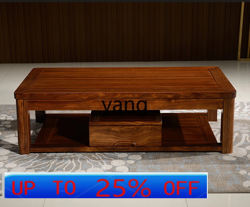 

lmm Modern Chinese Style Solid Wood Coffee Table Simple Black Walnut Coffee Table Living Room Tea Table