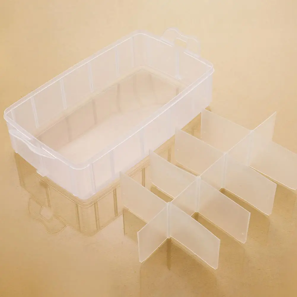 Sundries Organizer  3 Layers   Storage Box Clear Plastic Storage Box with 30 Adjustable Compartments