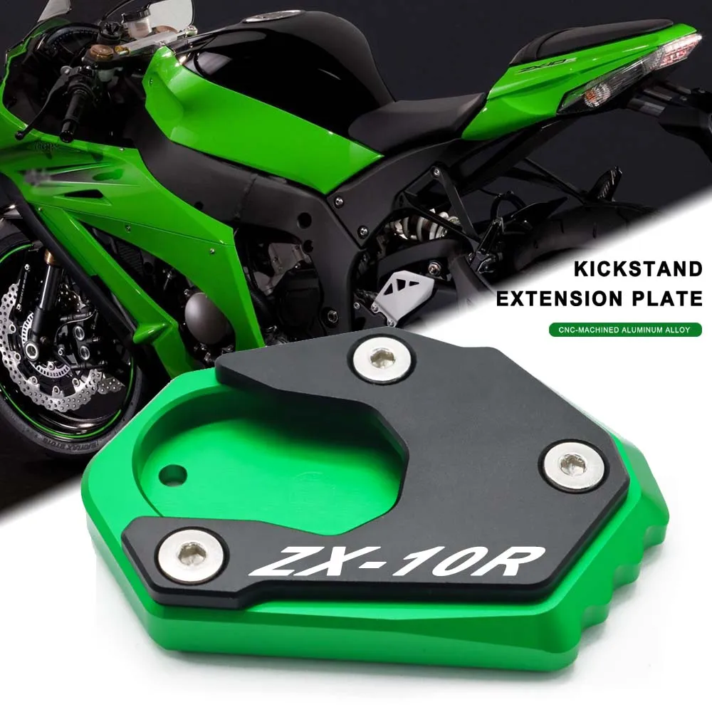 For Ninja ZX10R ZX-10R 2008-2015 2016 2017 2018 2019 2020 Motorcycle Side Stand Extension Pad Kickstand Enlarger