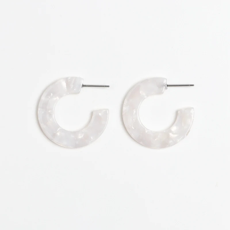 6pcs Acetate Acrylic Tortoise Shell,C shape Stainless Steel Earring Studs,Leopard Prin,Boho,Ohrringe finding,29mm