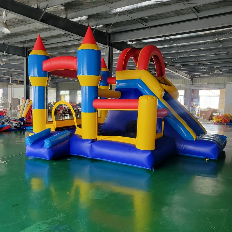 Factory Price of Inflatable Castle Toys Inflatable Bounce House with Slide and Hair Dryer Hot sell