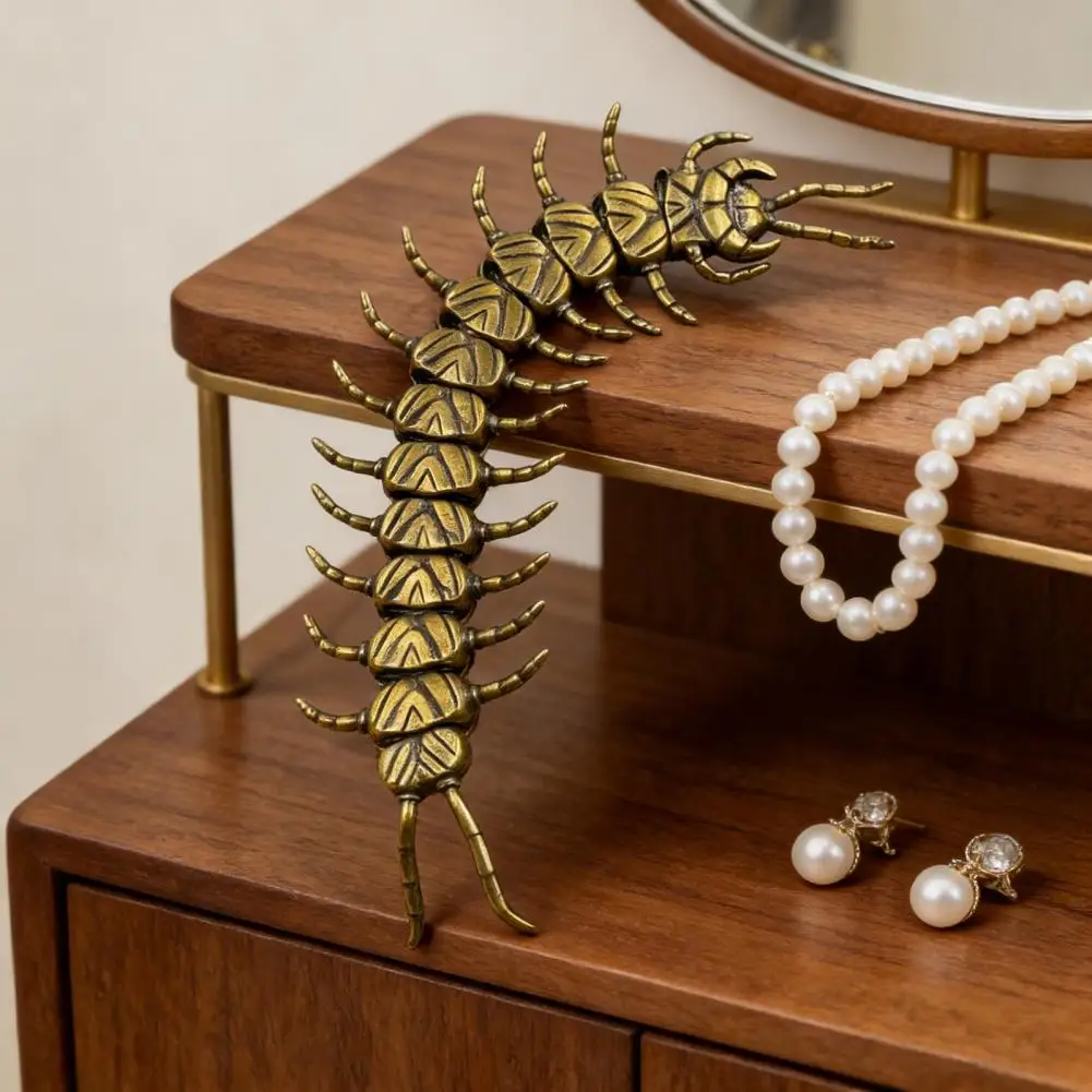 

Handcrafted Animal Sculpture Vintage Brass Creative Figurine Feng Shui Ornament for Home Office Garden Desktop Decor