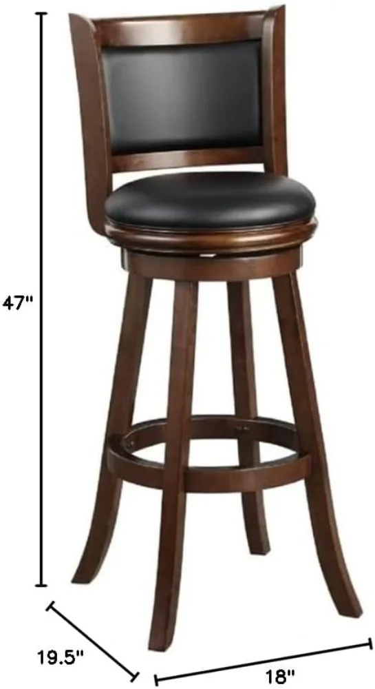 Boraam Augusta  Bar Stool Extra Tall Bar Stool, Cappuccino Bar Stools for Kitchen
