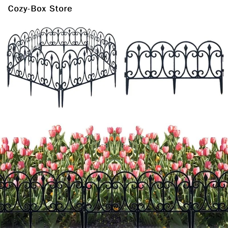 [ZY]Decorative Garden Fence Outdoor Rustproof Landscape Wire Border Folding Patio Fences Flower Bed Fencing Barrier[ZY]