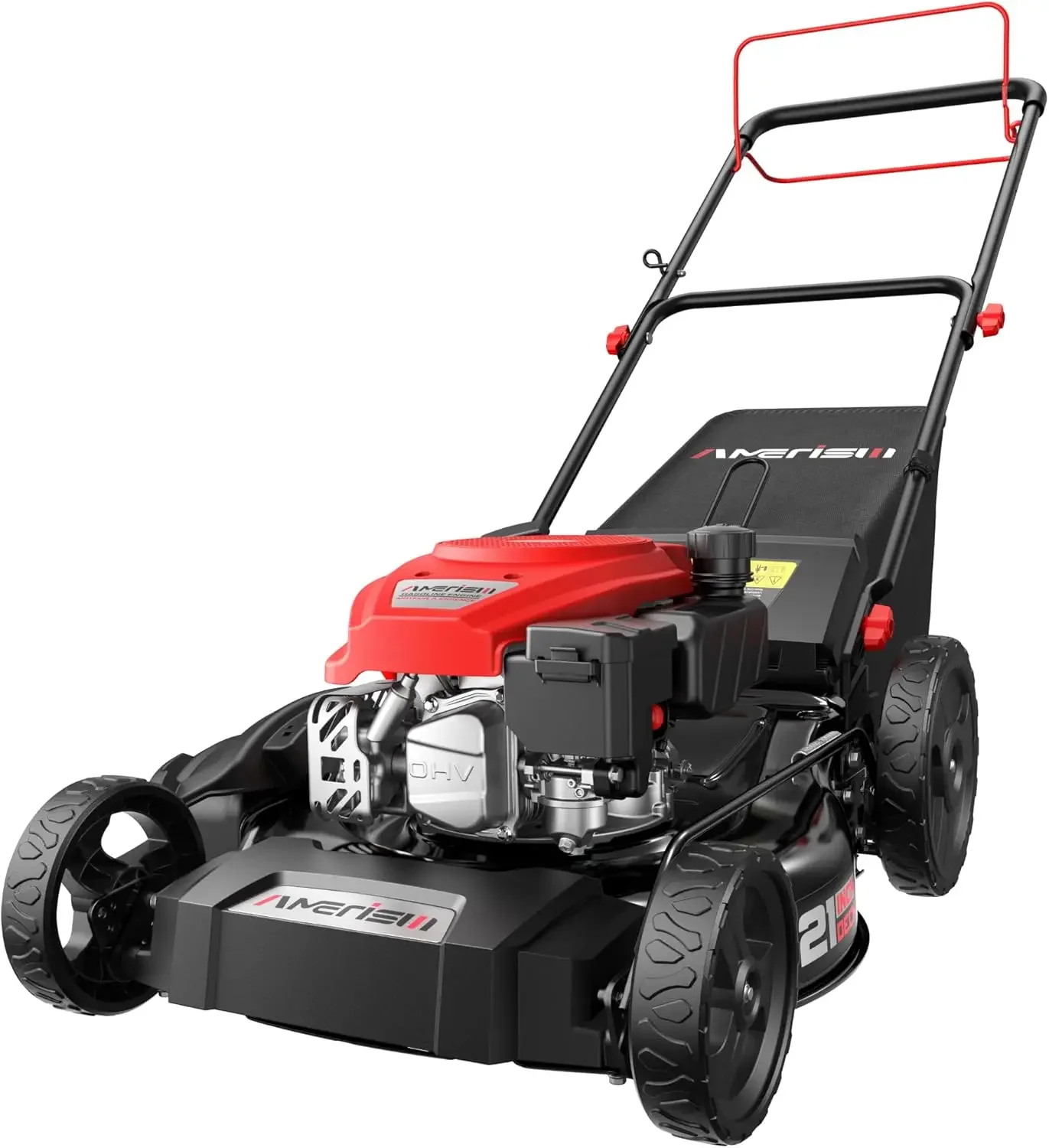 Gas Self Propelled Lawn Mower For Large Yard 170cc 4 Stroke Engine 6 Position Adjustable Cutting Height 3 In 1 Mulching Side Dis