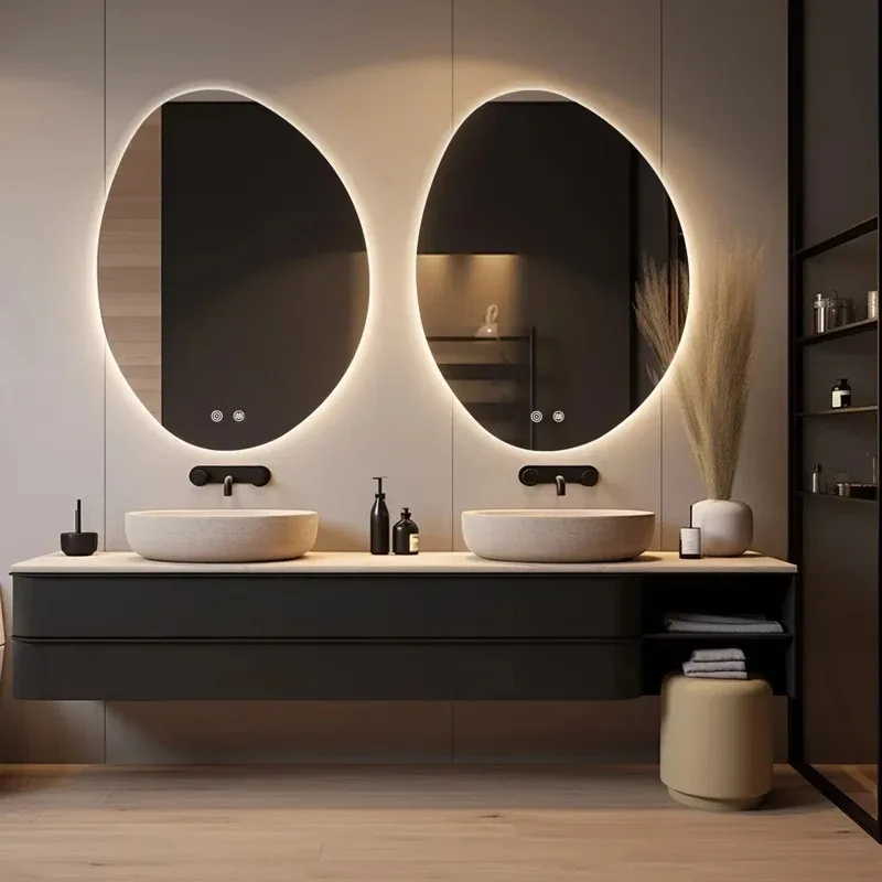 

Frameless Lighted Bathroom Mirror Anti-Fog LED Wall Mirror