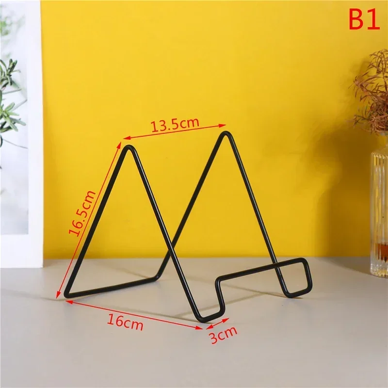 L 1PC Vintage Style Vinyl LP Record Holder Metal Record Storage Rack Display Stand CD Storage Shelf Photo Frame Display Bracket