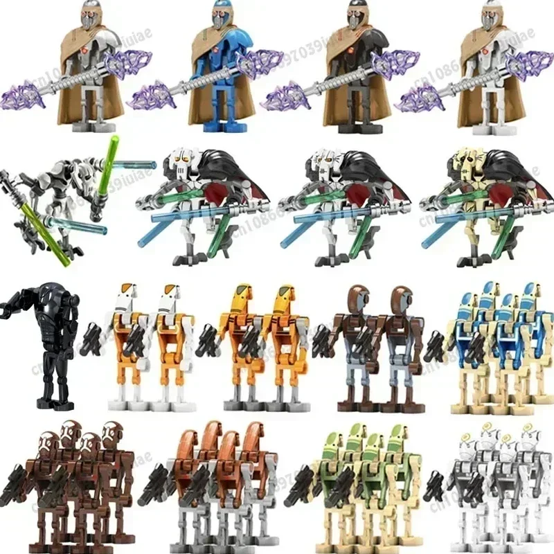 Конструктор HEROCROSS STAR WARS: Боевые дроиды, Дарт Вейдер, Хан Соло, C-3PO, Боба Фетт, фигурки, игрушки, кубики для сборки, модель TV8082