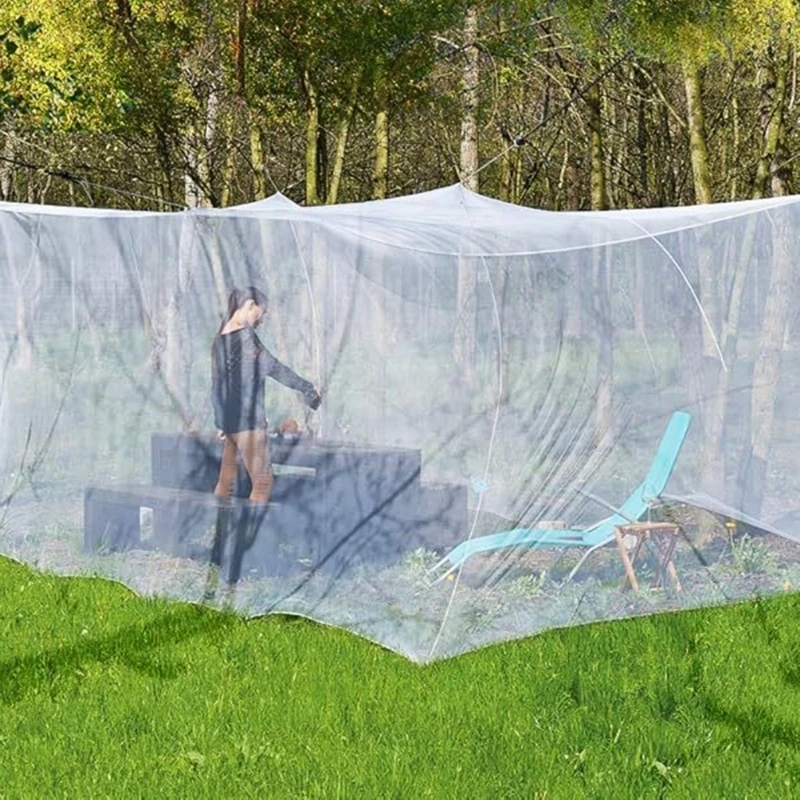 Garden Hanging Insect Cover for Outdoor Seating Areas and Camping Use, Fine Net Surround with Open View Structure 24BD