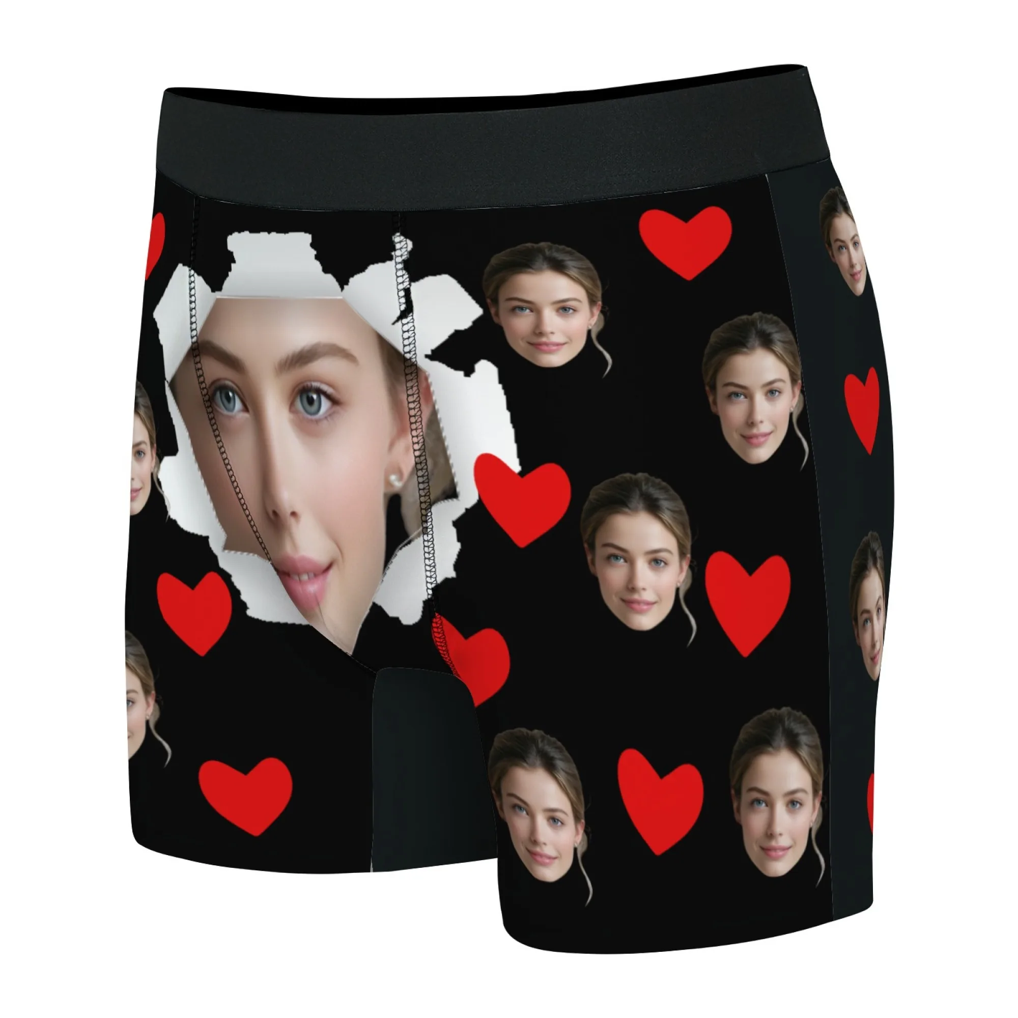 Custom Men's Boxer Briefs Boyfriend Husband's Birthday Gifts Soft Underwear Customized with Picture Personalized Face Underpants