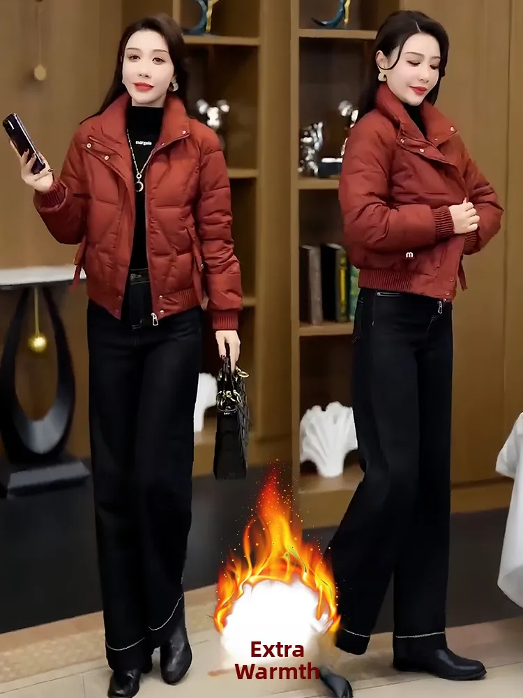 

Korean Sle Thiened Beautiful Women's down Cotton Jaet Winter Warm Faionable Unique Lovely Small Cotton Padded Coat