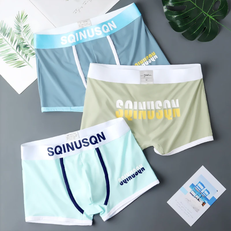 Men\'s Underwear Sports Style Boxer Briefs Male Cool Feeling Shorts Breathable Men Boxer Underpants