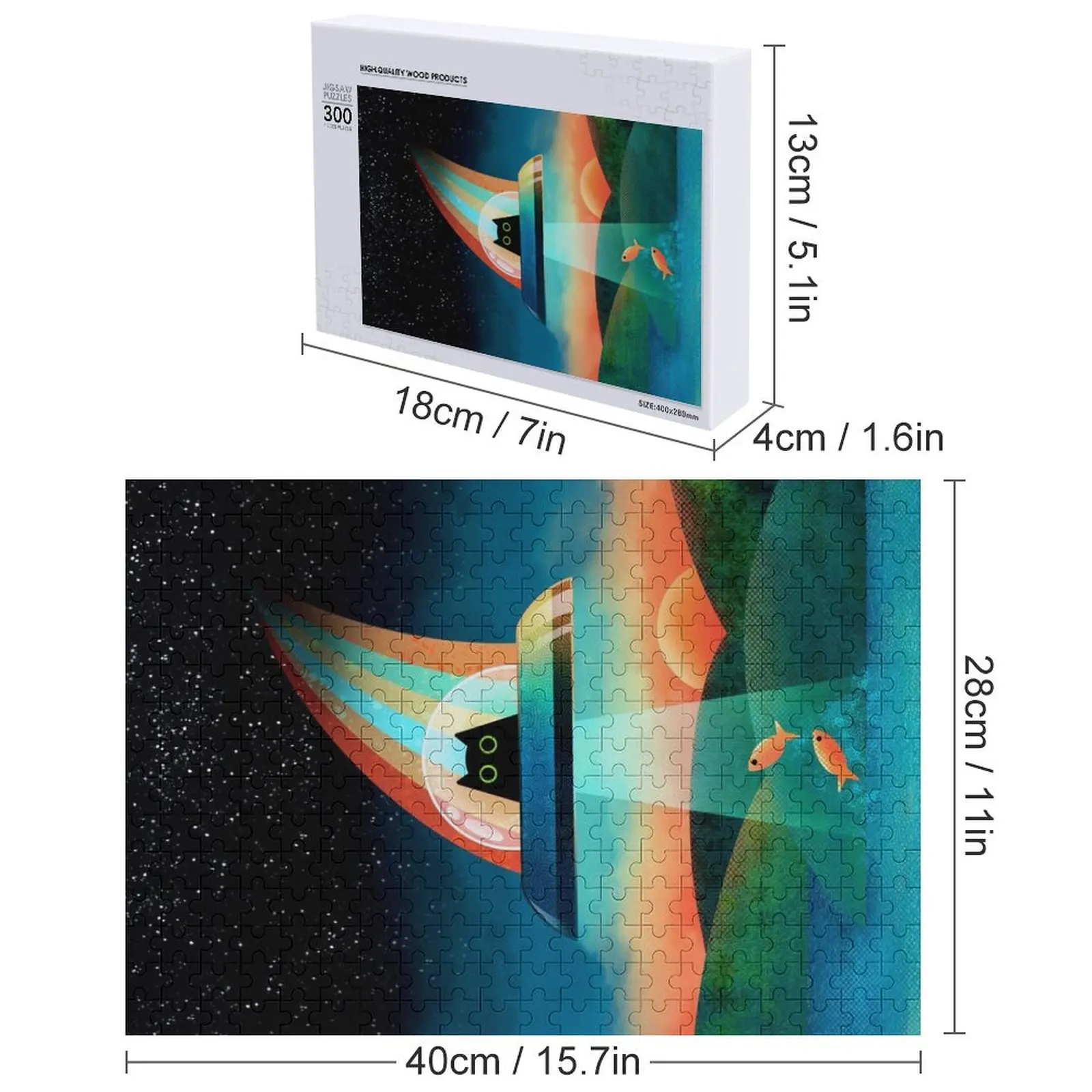 Puzzle l'extraterrestre Purrfect pour enfants, Photo personnalisée, nom en bois