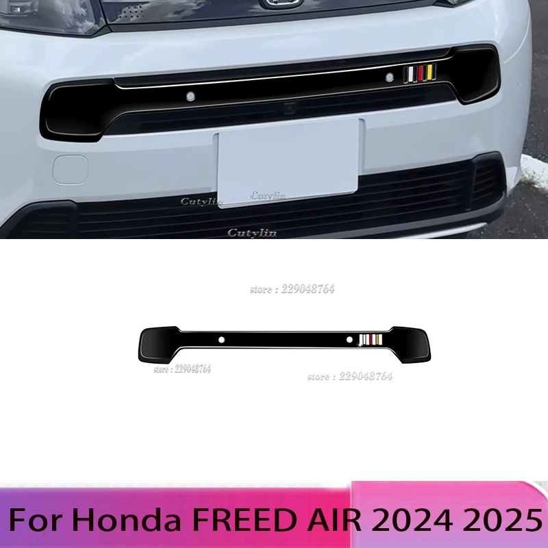 

For Honda Freed Air 2024 2025 ABS Black Car Front Middle Center Grill Racing Cover trim Decoration Sticker Car Accessories
