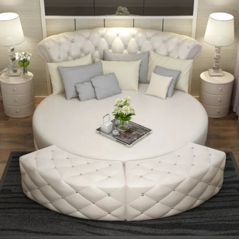 Bedroom Storage Bed Double Round Nordic Floor Bed Modern Hotel Muebles Para Dormitorio Clearance Sale Items Furniture