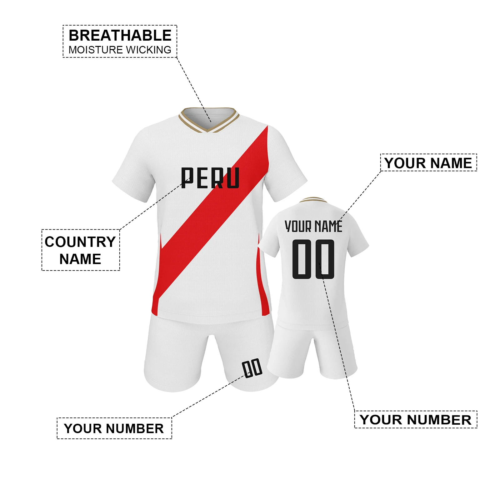 Kit de camiseta de fútbol personalizada para niños, camiseta de fútbol con nombre y número personalizados, uniforme de equipo juvenil, ropa deportiva atlética de 3 a 14 años