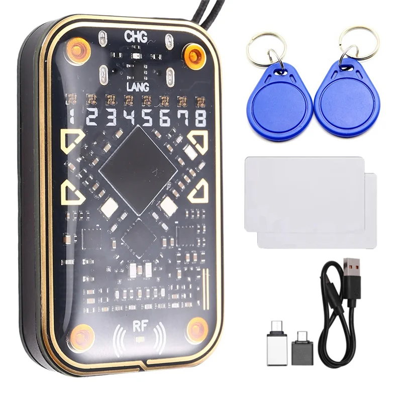 

LBER Chameleon Ultra V2.0 RFID Smart Chip Reader Emulator +2XCUID Keychain/Card 125Khz 13.56Mhz Card Decode NFC Duplicator