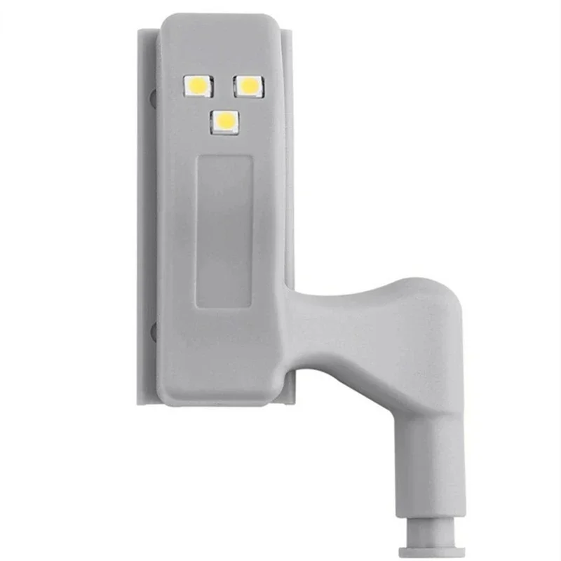 LED Inner Dobradiça Lâmpada com bateria, sob as luzes do armário, armário, luzes do sensor, quarto, cozinha, armário lâmpada da noite, 10 pcs