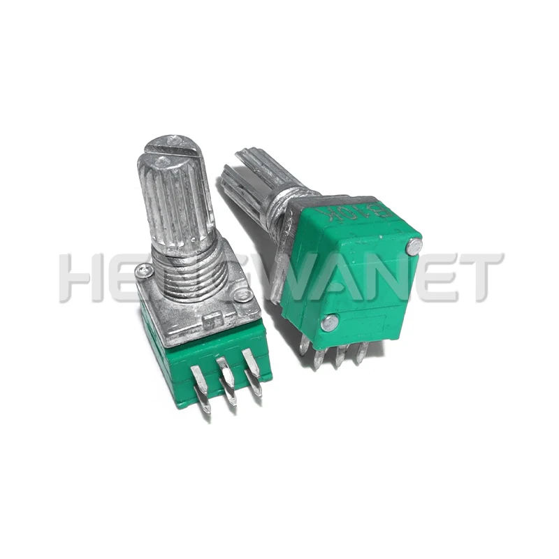 5pcs/lot Handle Length 15MM Flower Axis Special Audio Amplifier High Precision 10% Double Potentiometer RK097G A20K A50K A100K