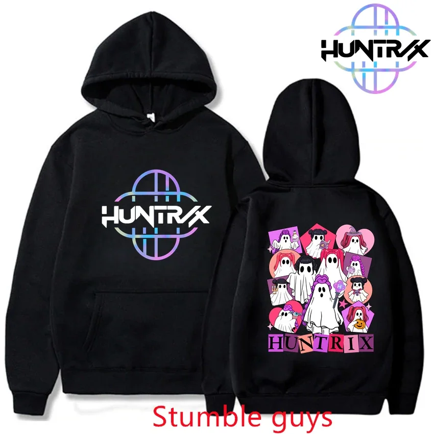 Men's New Kpop Demon Hunters Jacket Ribbed Cuff Cartoon Anime Fall Winter Warm Fashion Sweatshirt