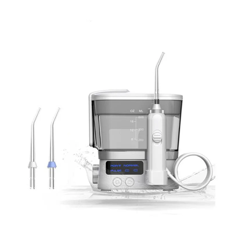 Family Oral Irrigator Dropshipping Counter Top Plug in Tooth Clean Dental Countertop 600ml Water Flosser for Human Body