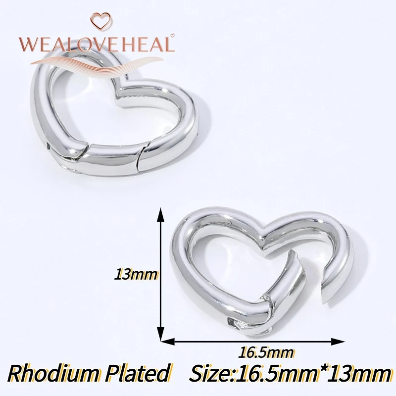 Hochwertige 18K vergoldete Messing-Karabinerhaken in Kreis-, Oval- und Herzform mit Druckverschluss für DIY-Schmuckherstellung. – Detail 36
