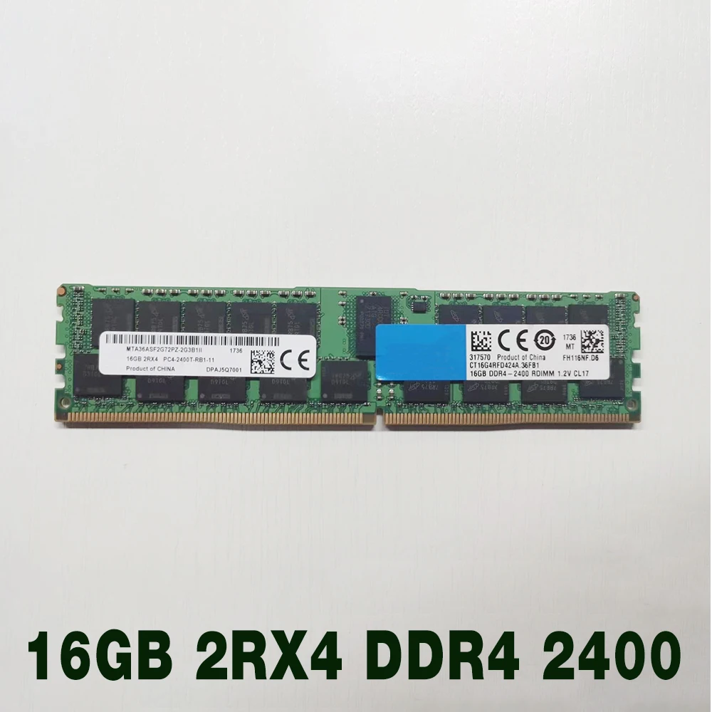 

1 pcs 16G PC4-2400T-RB1 For MT RAM MTA36ASF2G72PZ-2G3B Server Memory Fast Ship High Quality 16GB 2RX4 DDR4 2400