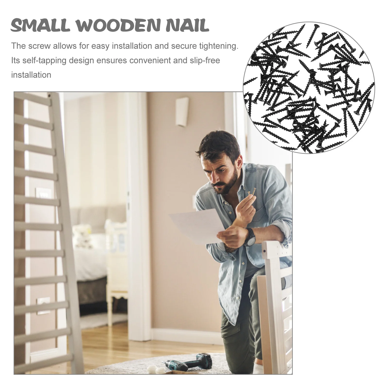 

100Pcs Dry Wall Screws Self-Tapping Steel Screws for Home Woodworking Projects Versatile Durable Rust-Resistant