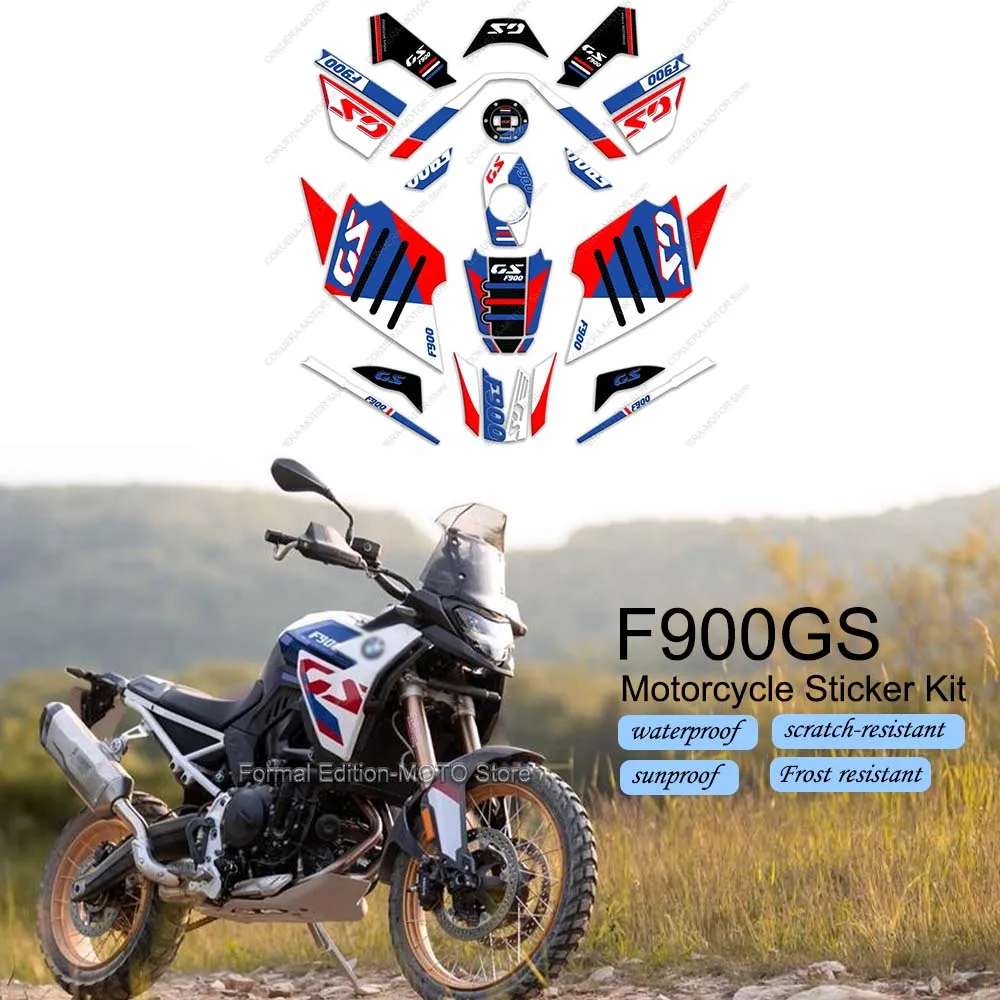 

For BMW F900GS 2024 3D Epoxy Resin Sticker Waterproof Motorcycle Fuel Tank Pad Protector Stickers Tank Decorative Sticker Kit