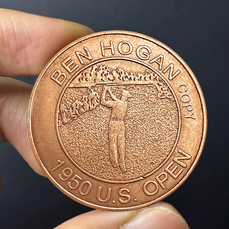 

Ben Hogan Golf 1950 US Open Silvery/Golden/Reddish Brown Replica Commemorative Coins, Home Decor, Souvenir，handicraft collection