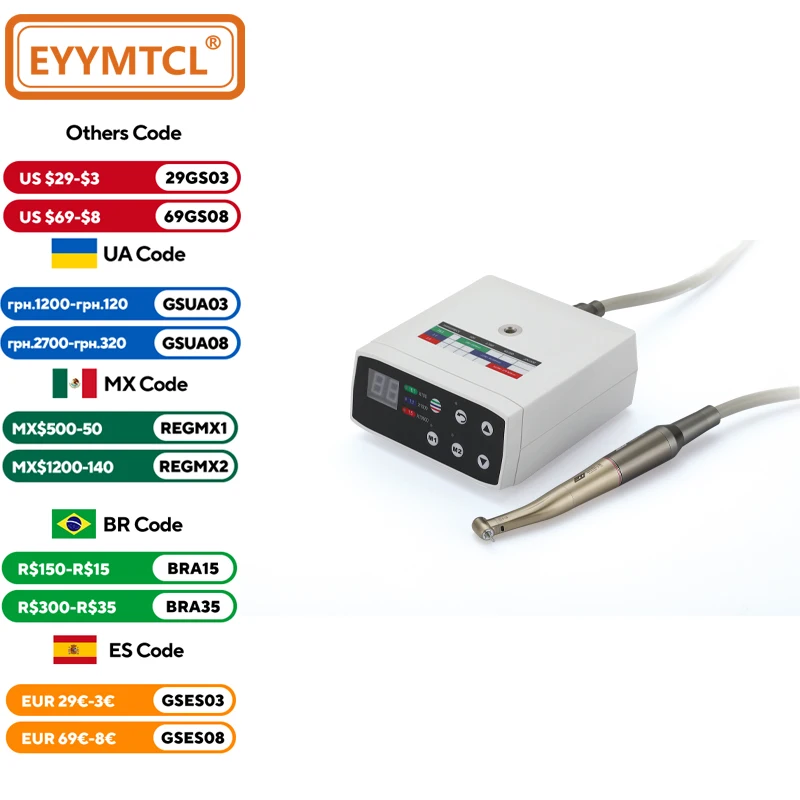 EYY Dental With Fiber Optic 1:5 1:1 Increase Instrument LED High Speed Electric Micromotor Factory equipment increasing