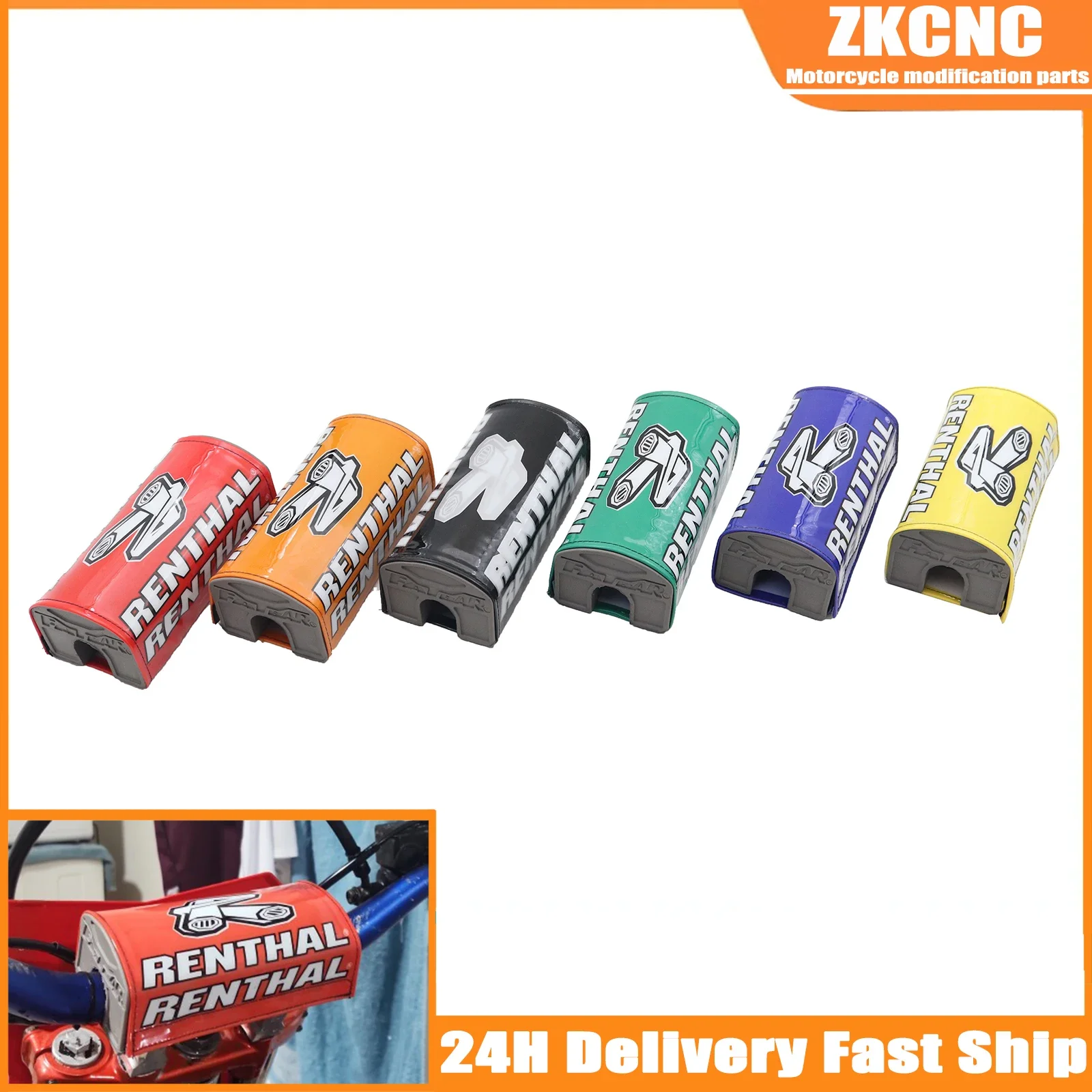 Motorcycle RENTHAL Crossbar Foam Chest Pad Sponge Chest Protector Cross Bar Handle Bar Protection For KTM Honda Yamaha Kawasaki